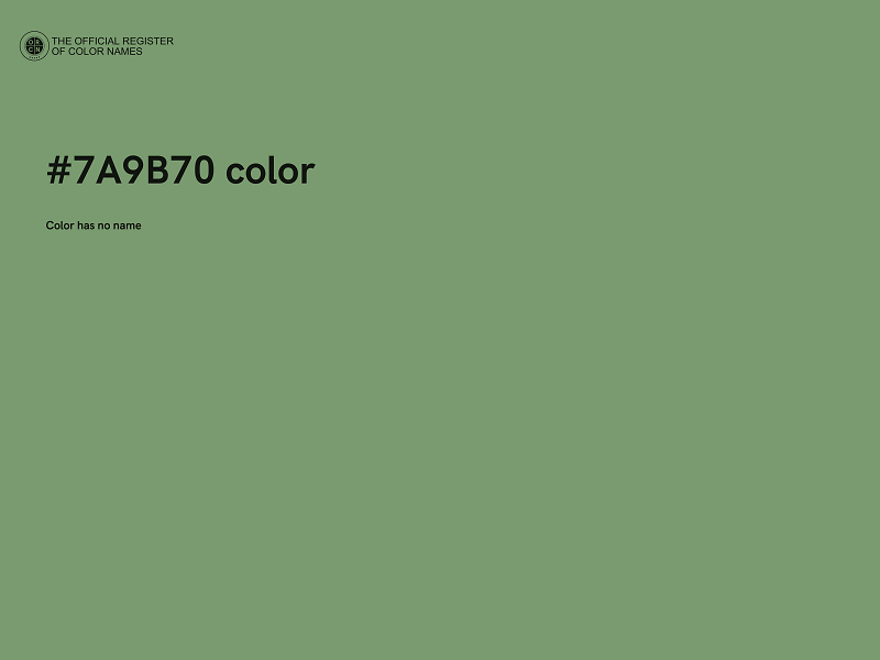 #7A9B70 color image