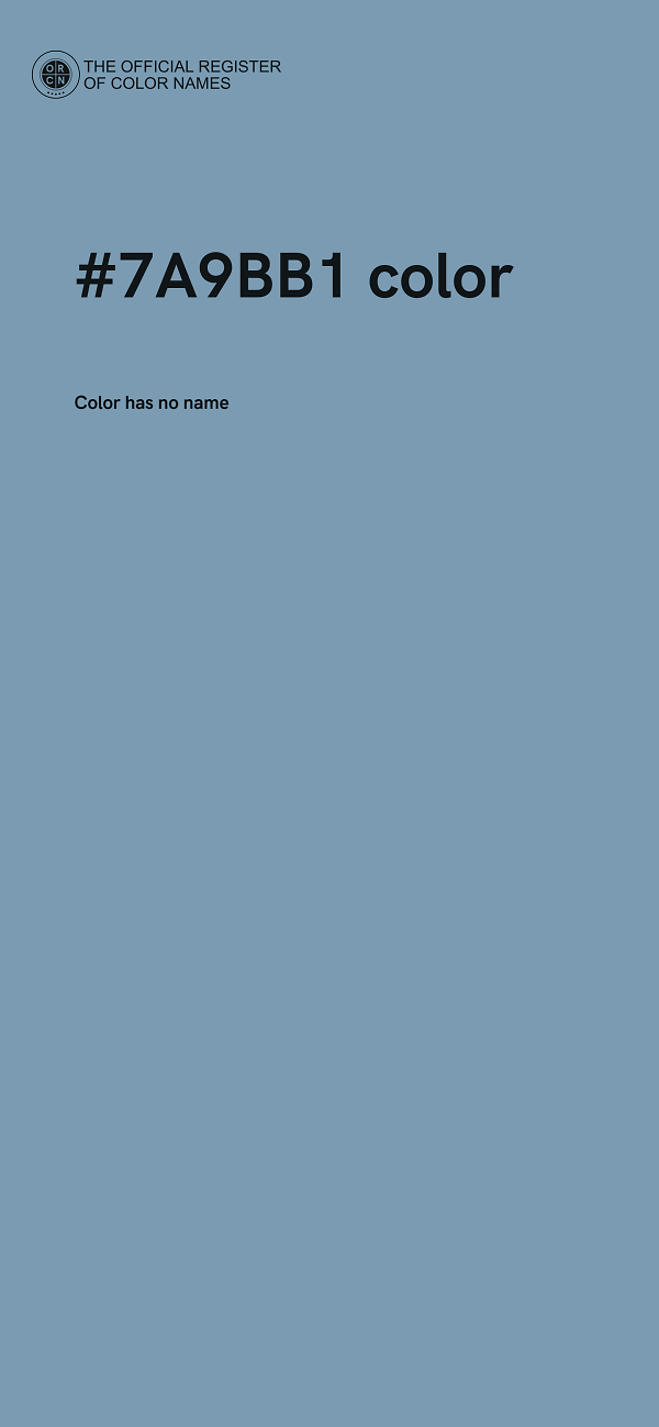 #7A9BB1 color image