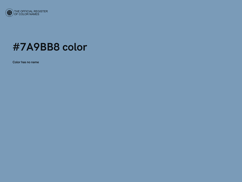 #7A9BB8 color image