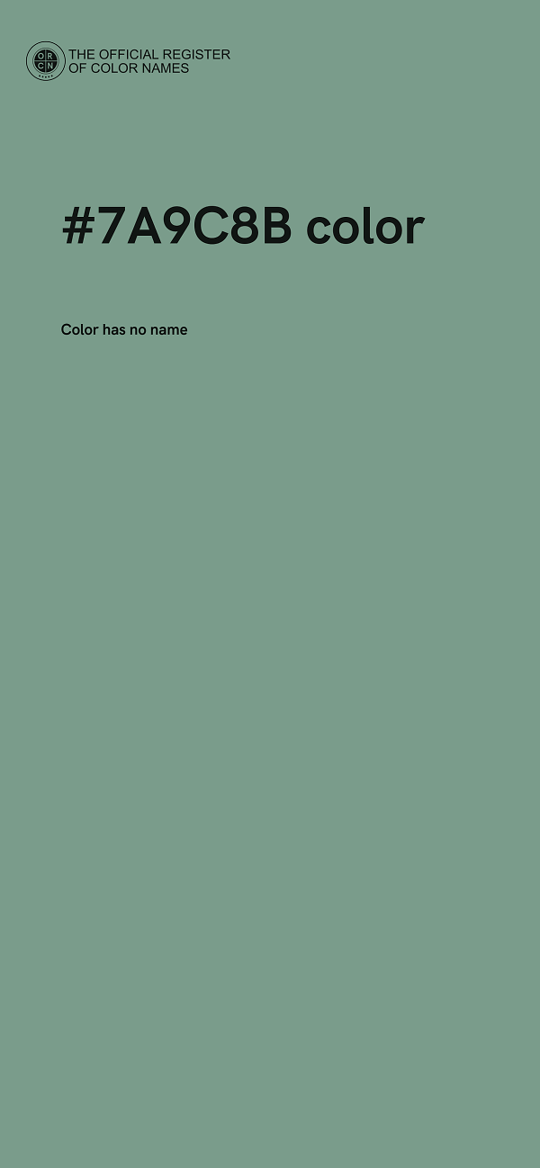 #7A9C8B color image