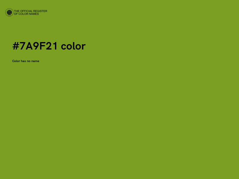 #7A9F21 color image