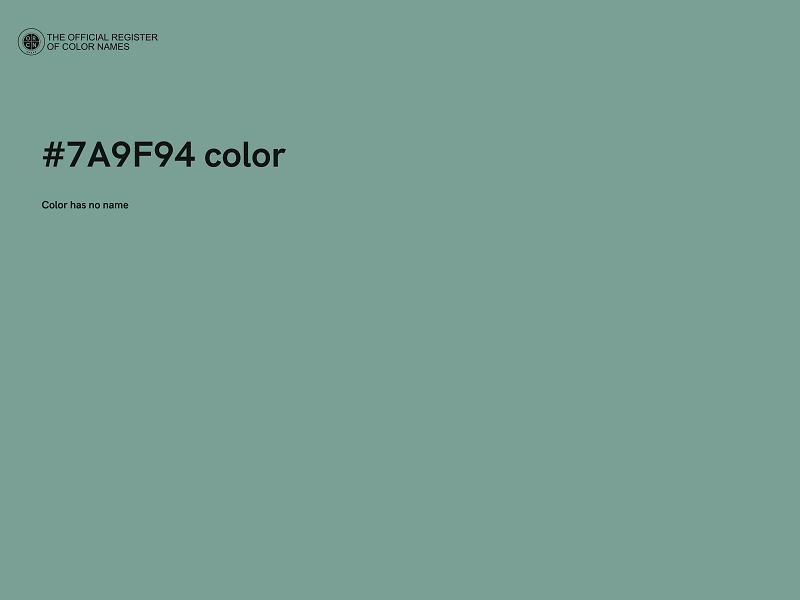 #7A9F94 color image