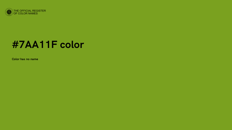 #7AA11F color image
