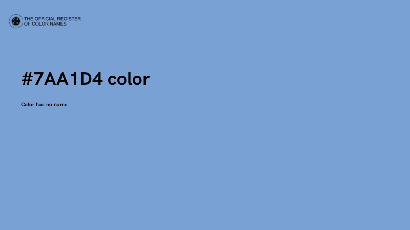 #7AA1D4 color image