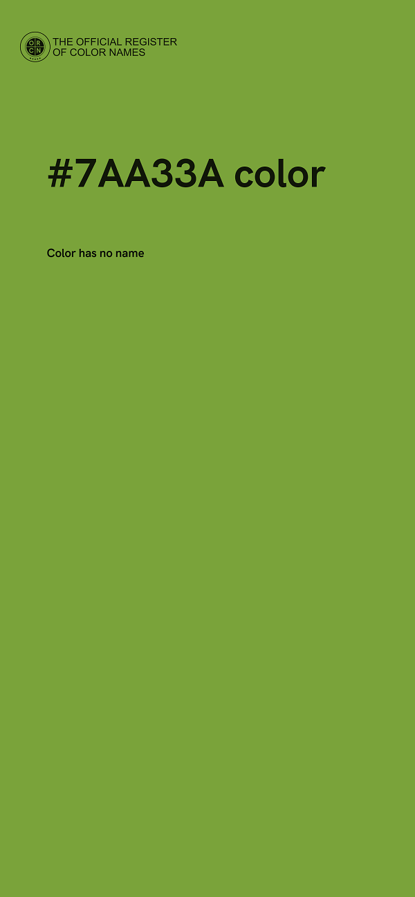 #7AA33A color image