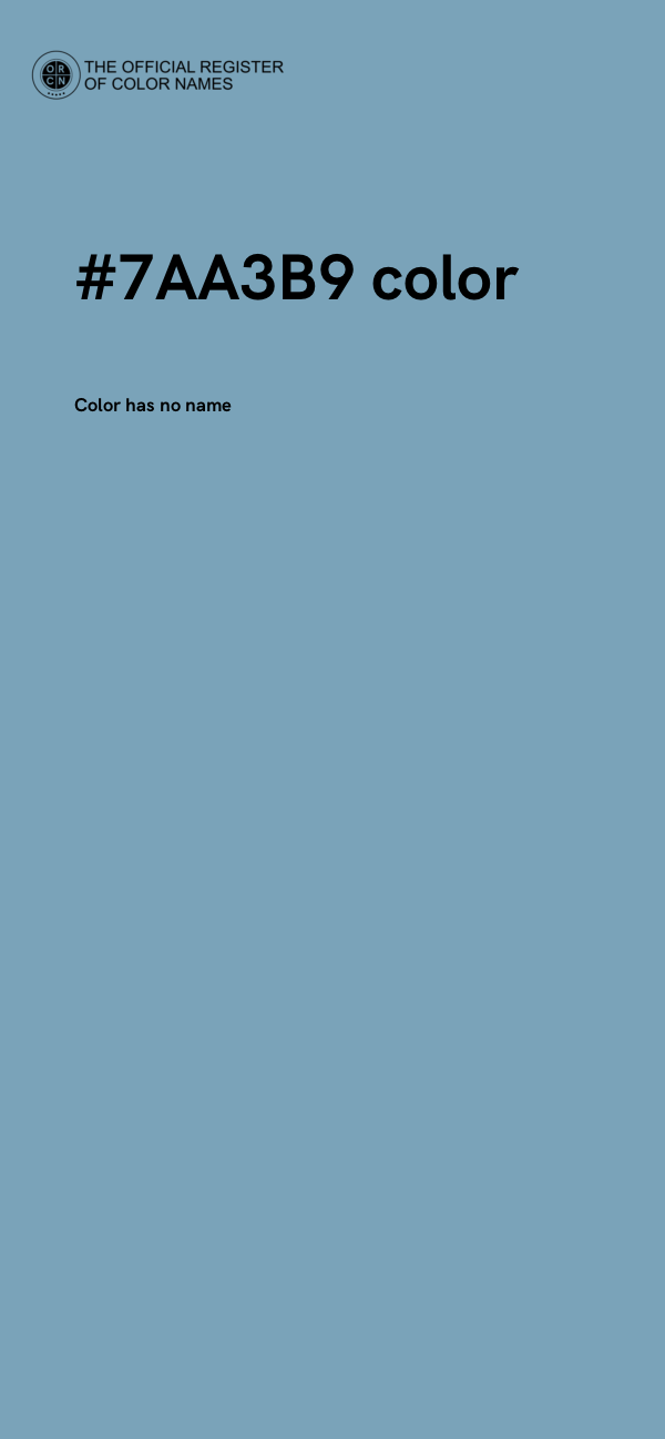 #7AA3B9 color image