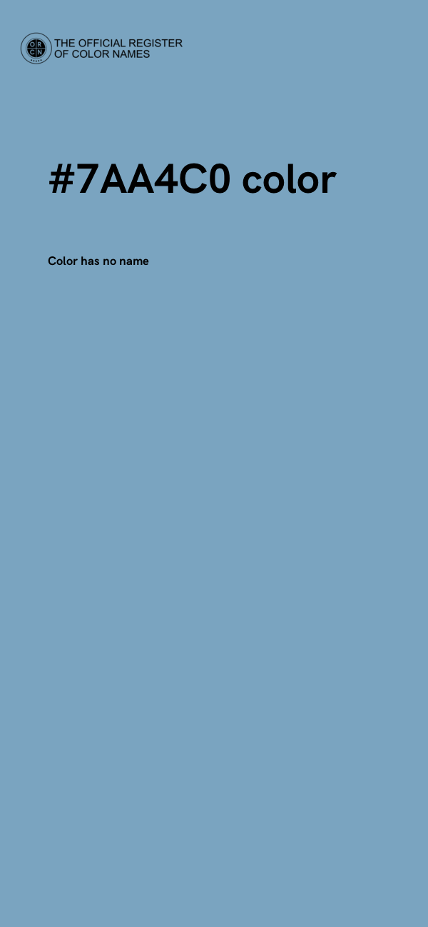 #7AA4C0 color image
