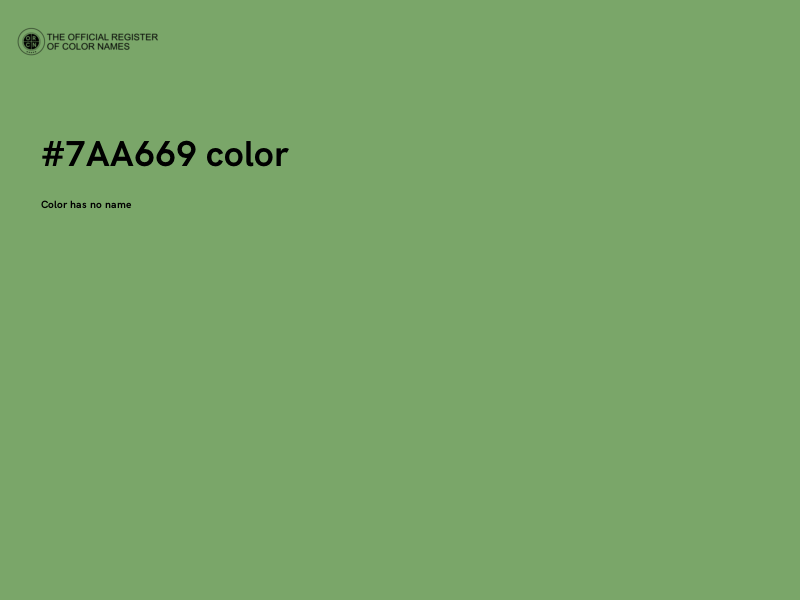 #7AA669 color image