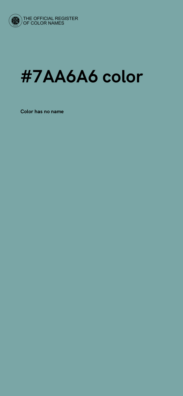 #7AA6A6 color image