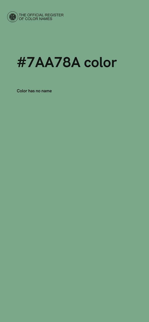 #7AA78A color image