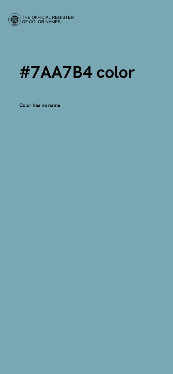 #7AA7B4 color image