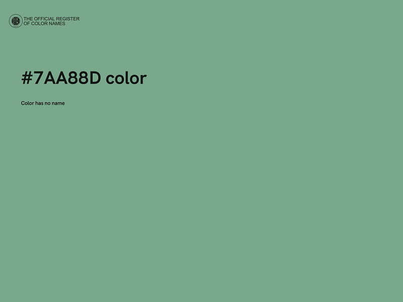 #7AA88D color image