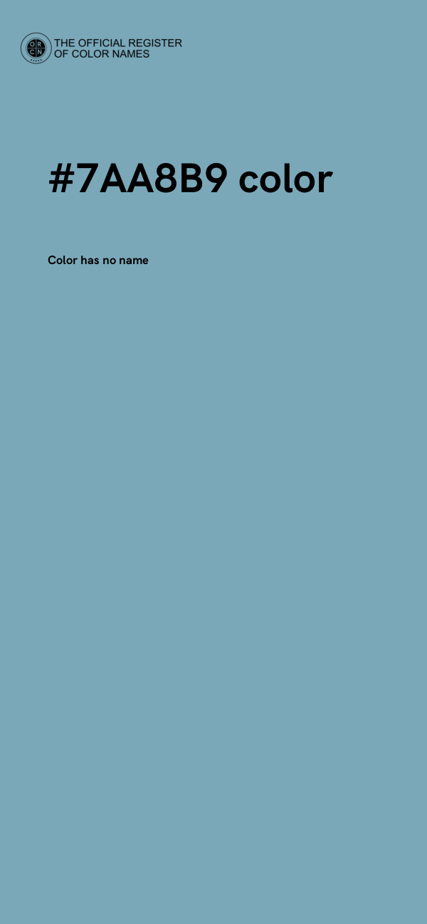 #7AA8B9 color image