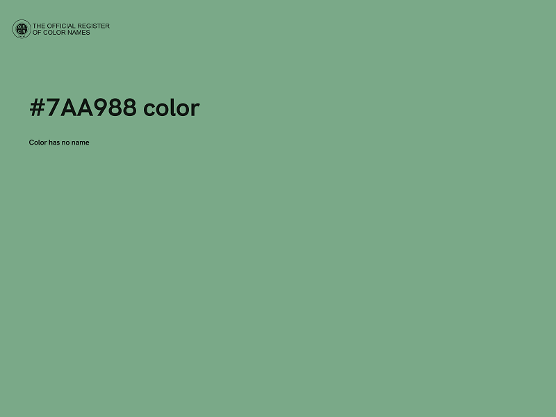 #7AA988 color image