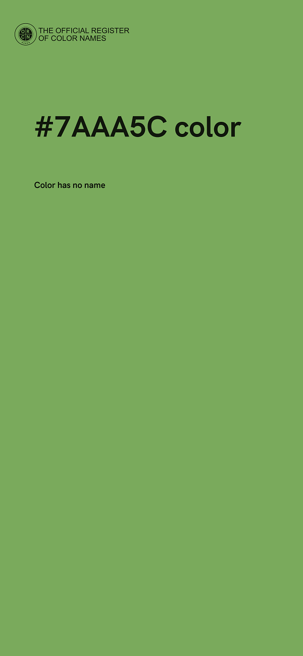 #7AAA5C color image