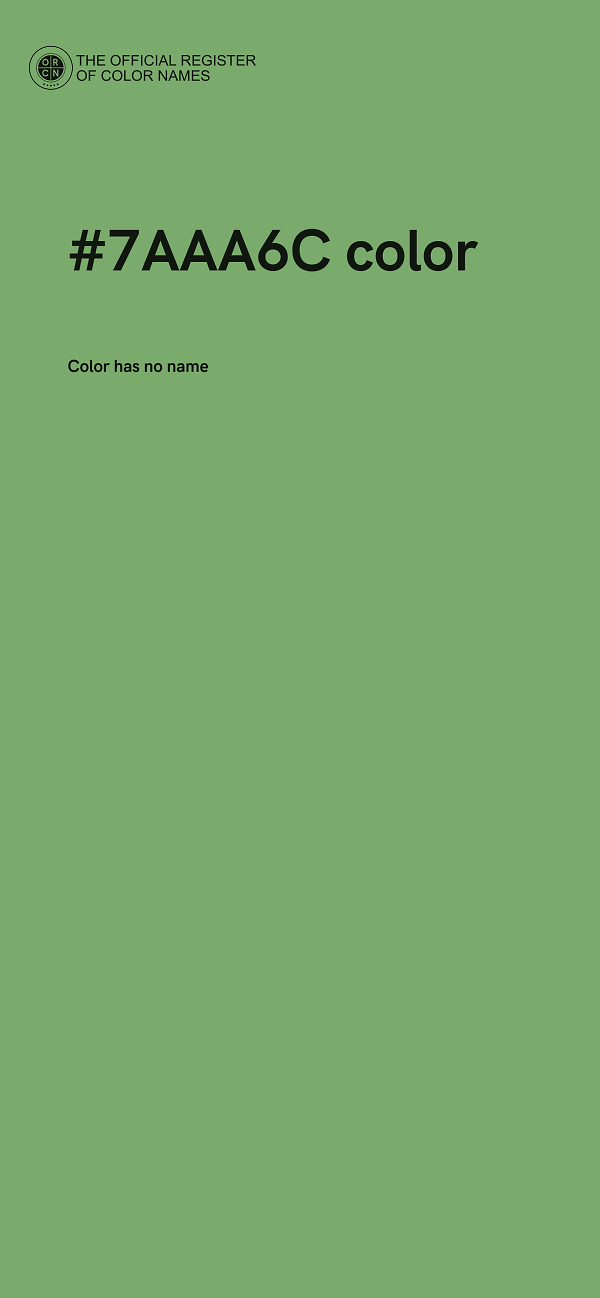 #7AAA6C color image