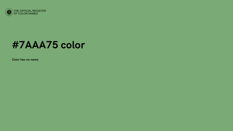 #7AAA75 color image