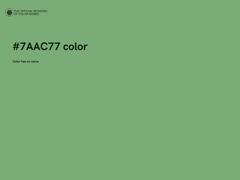 #7AAC77 color image