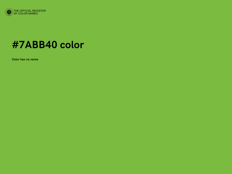#7ABB40 color image