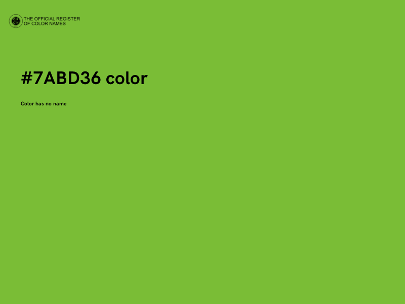 #7ABD36 color image