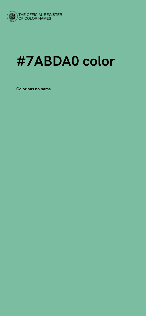 #7ABDA0 color image