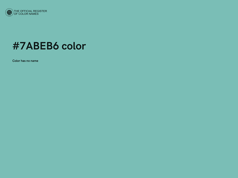 #7ABEB6 color image