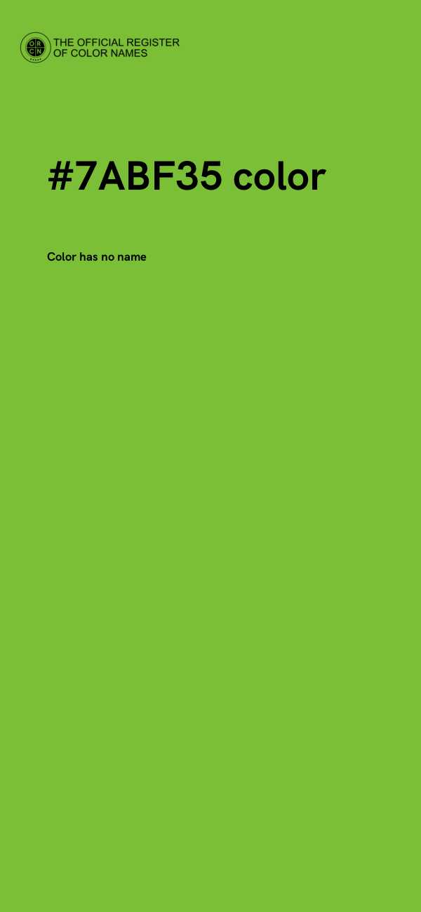 #7ABF35 color image
