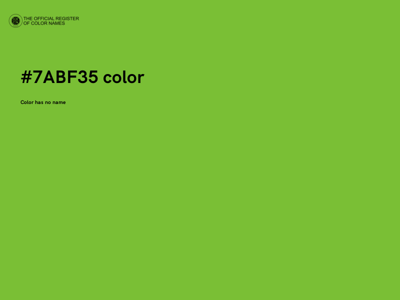 #7ABF35 color image
