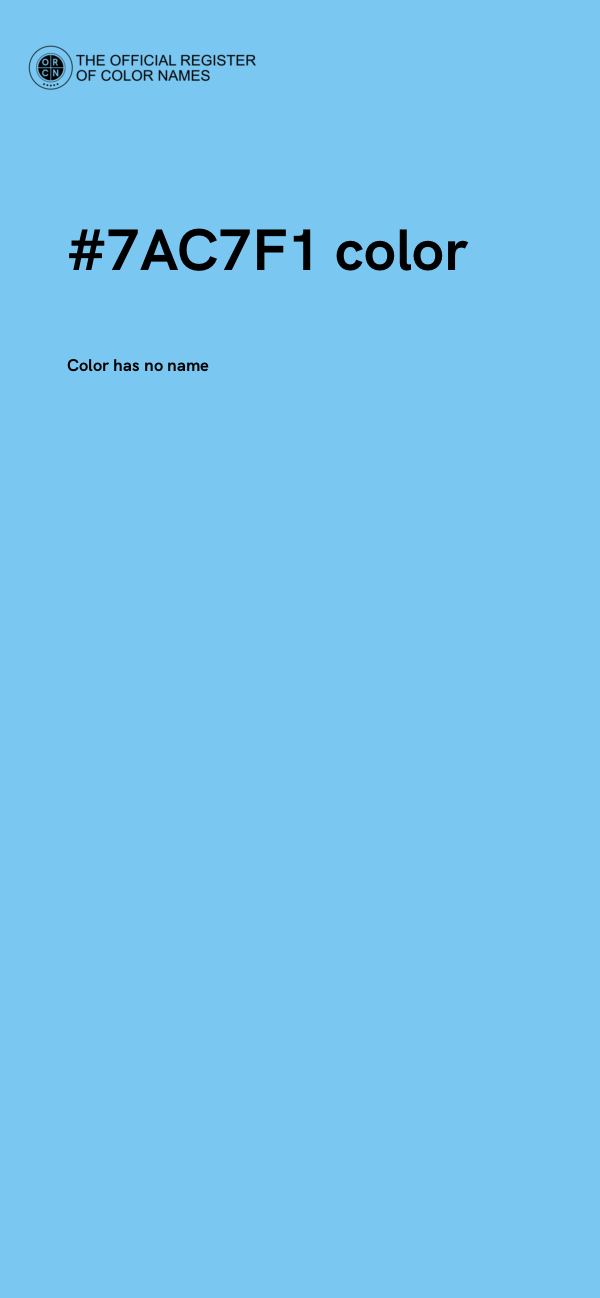 #7AC7F1 color image