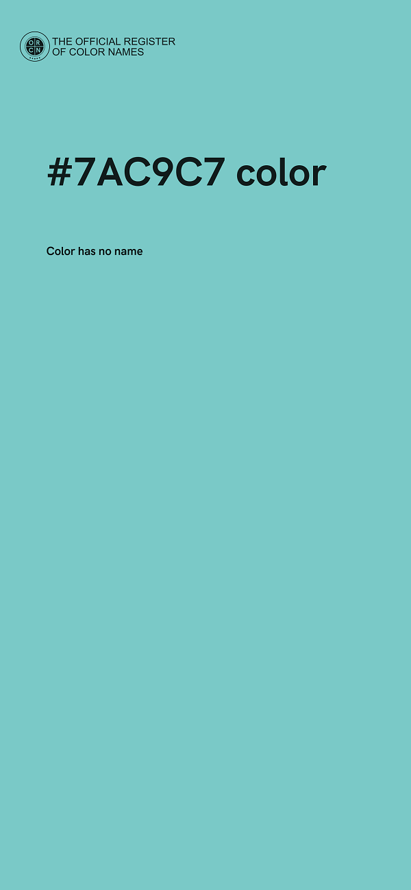 #7AC9C7 color image
