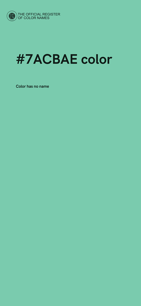 #7ACBAE color image