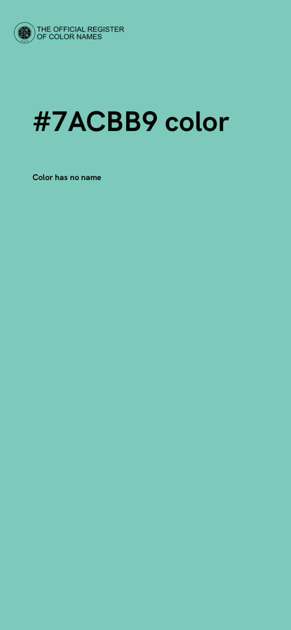 #7ACBB9 color image