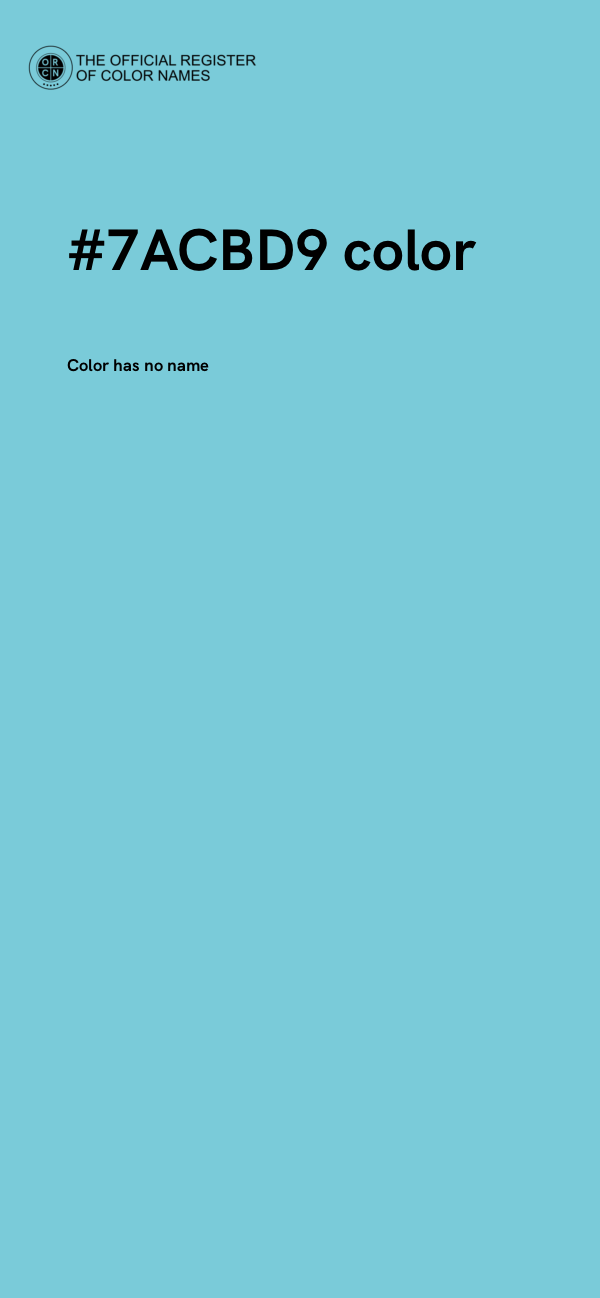 #7ACBD9 color image