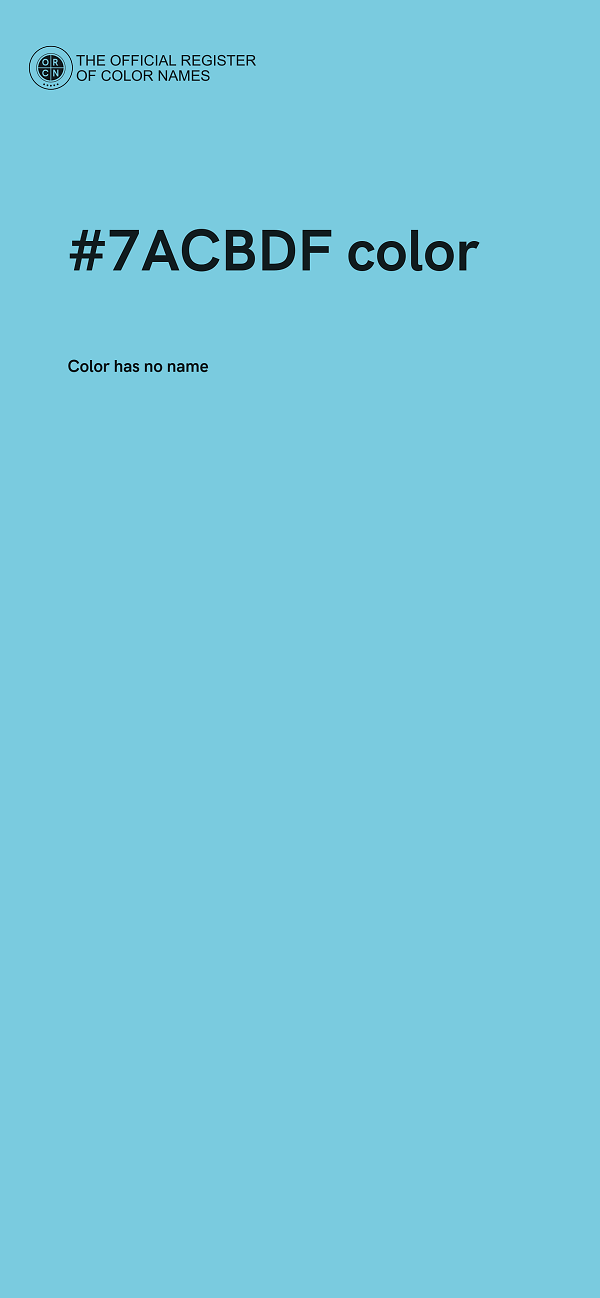#7ACBDF color image