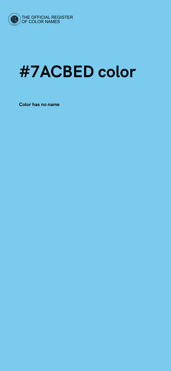 #7ACBED color image
