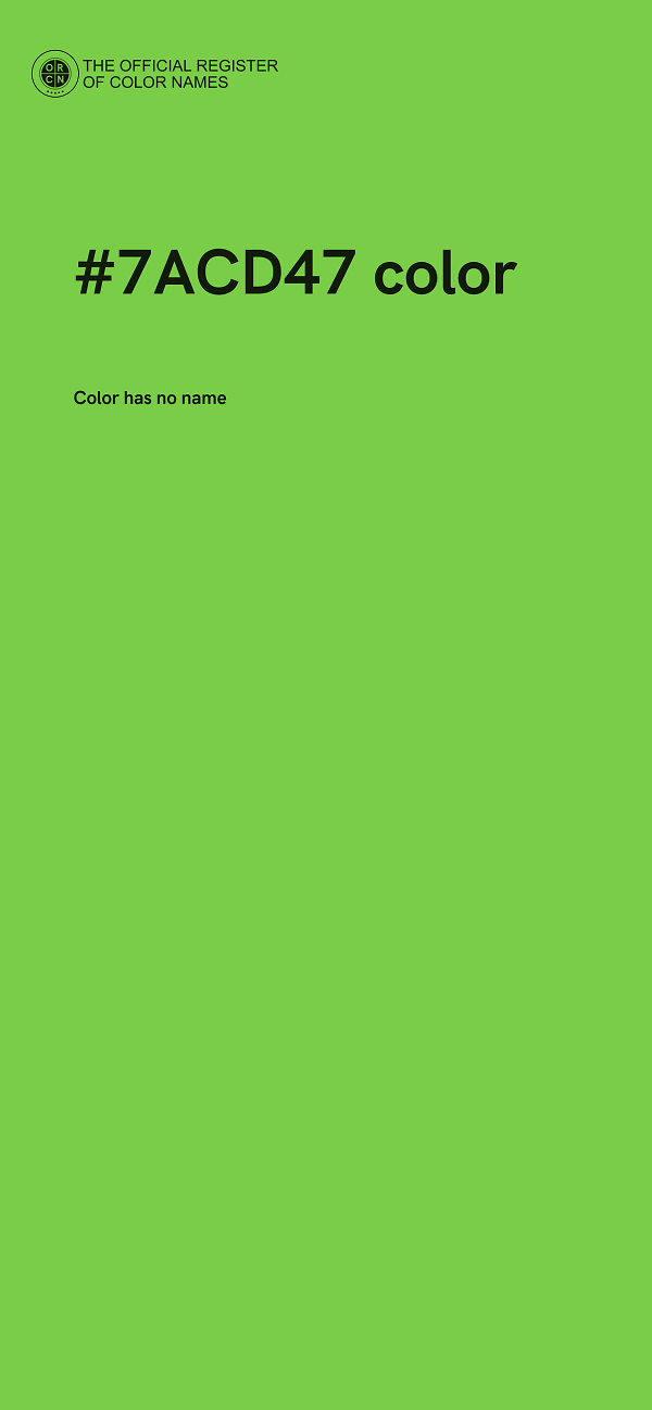#7ACD47 color image