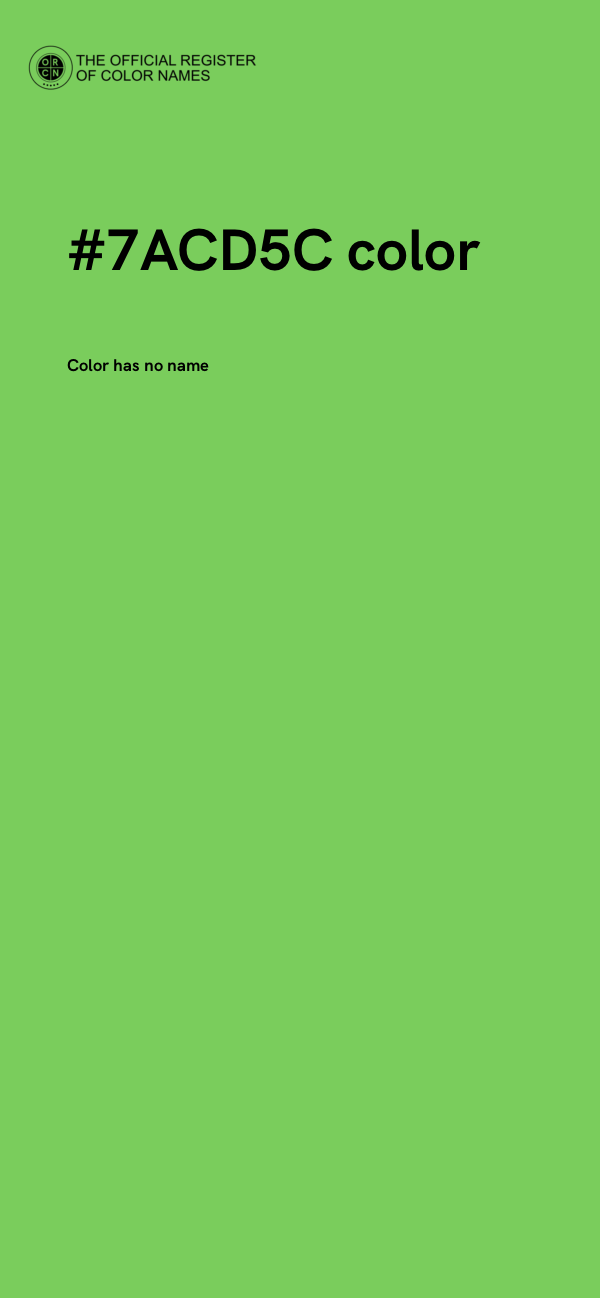 #7ACD5C color image