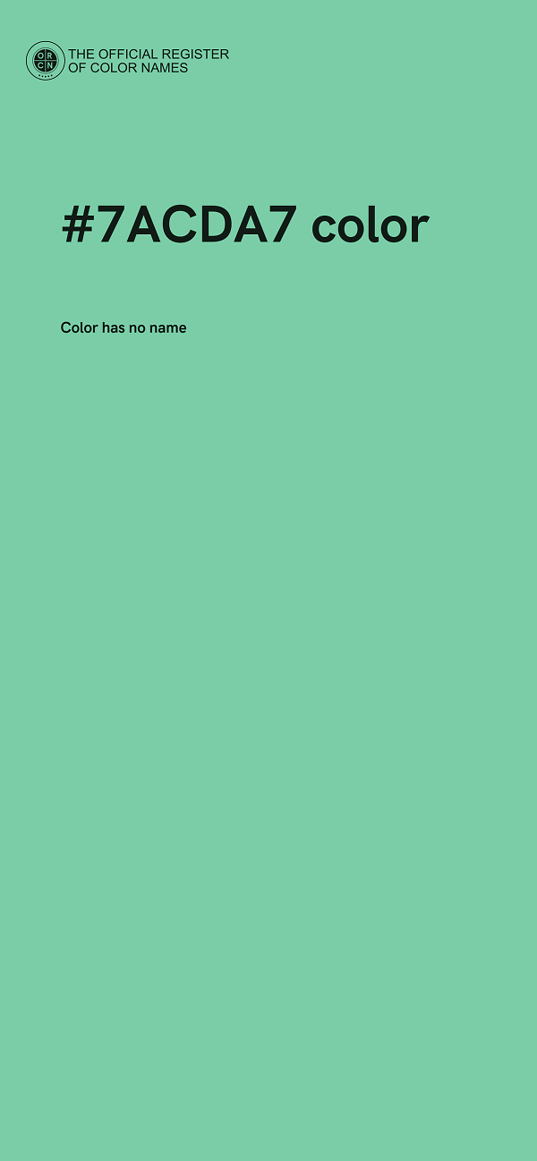 #7ACDA7 color image