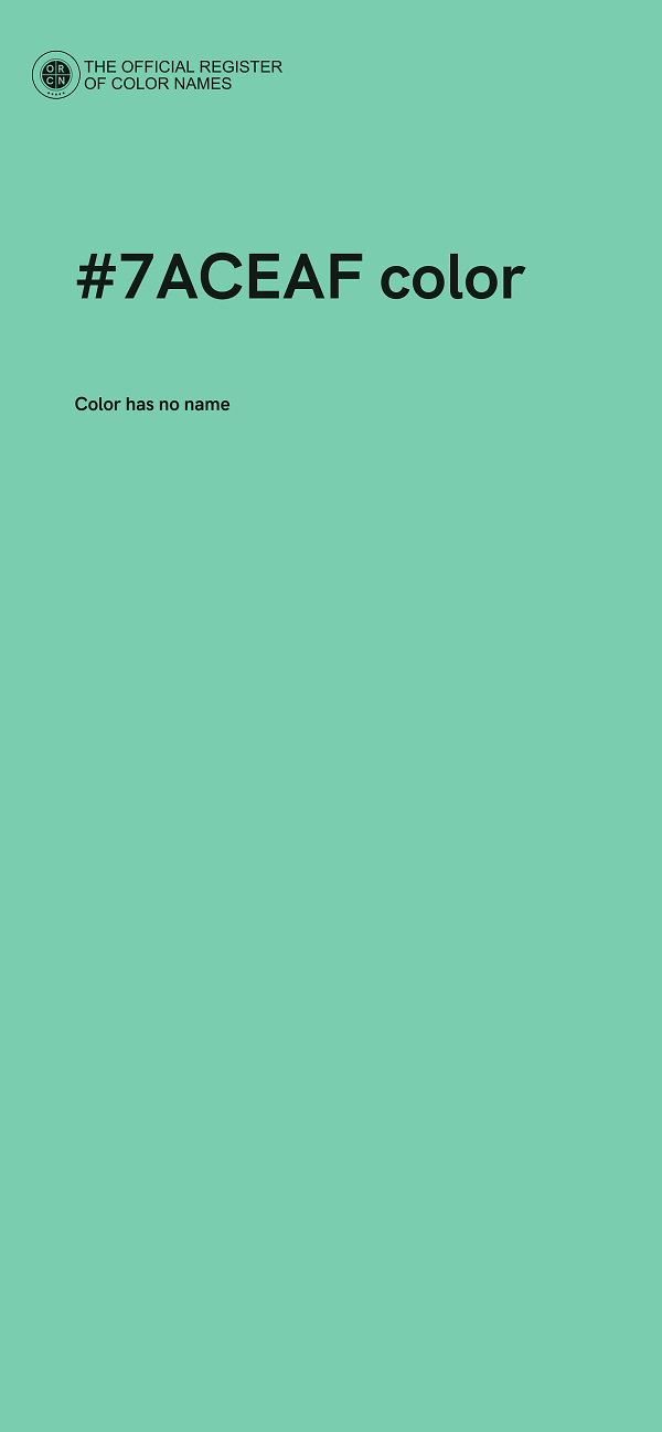 #7ACEAF color image