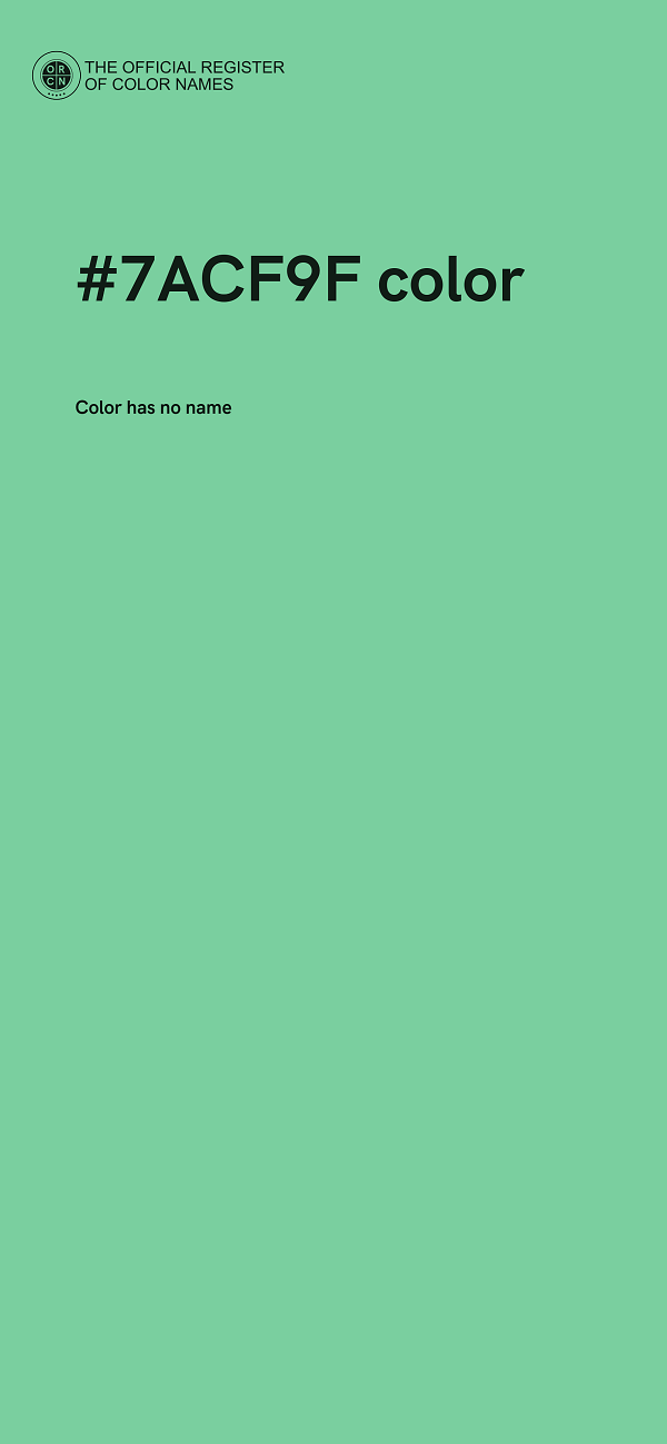 #7ACF9F color image