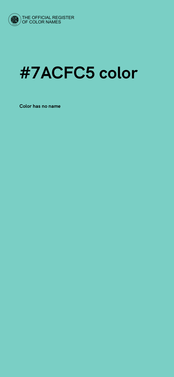 #7ACFC5 color image