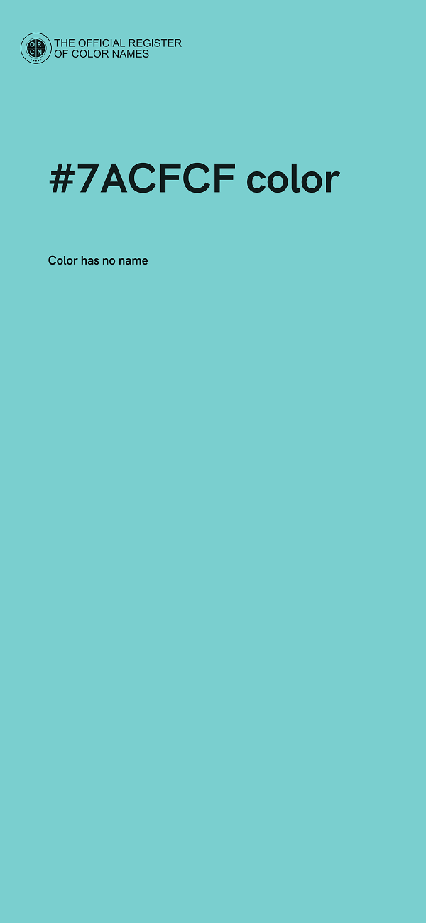 #7ACFCF color image