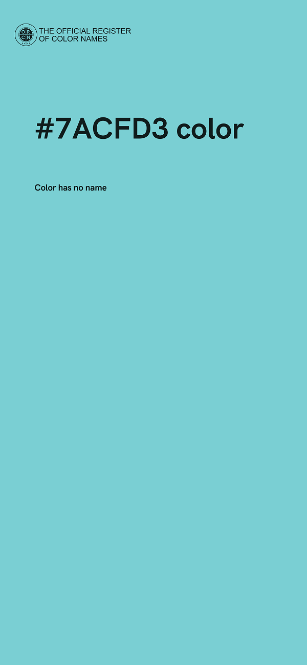 #7ACFD3 color image