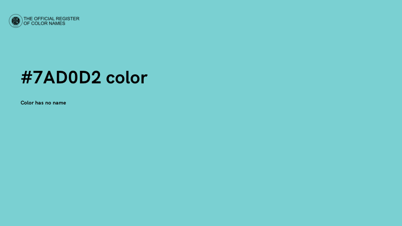 #7AD0D2 color image