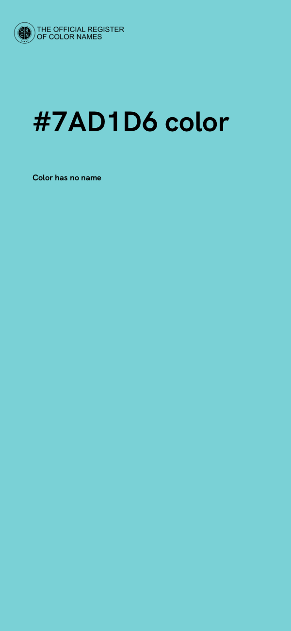 #7AD1D6 color image