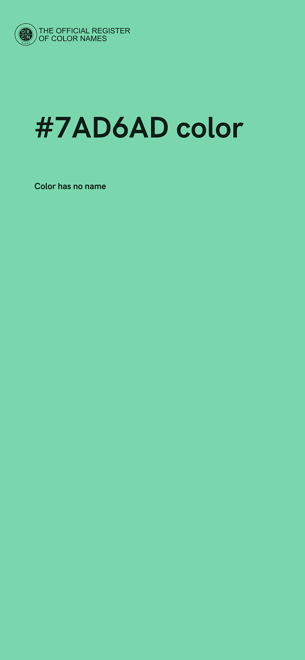 #7AD6AD color image