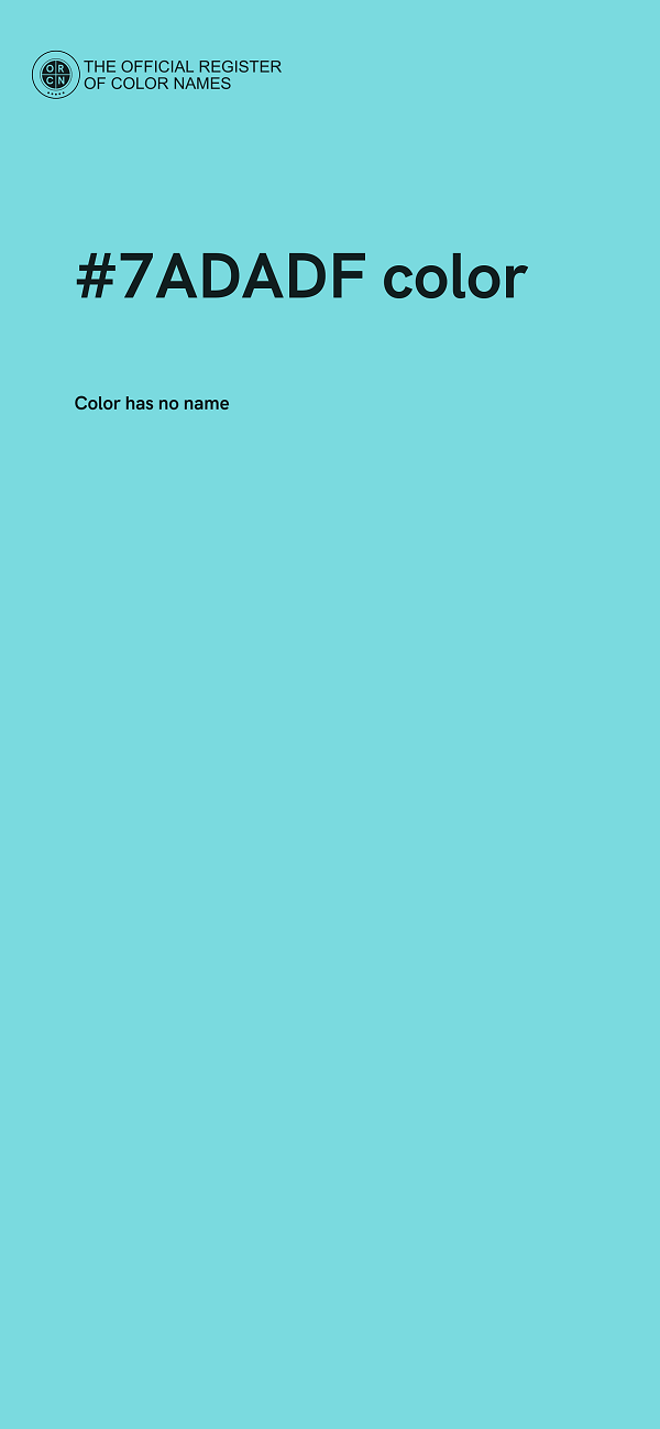 #7ADADF color image