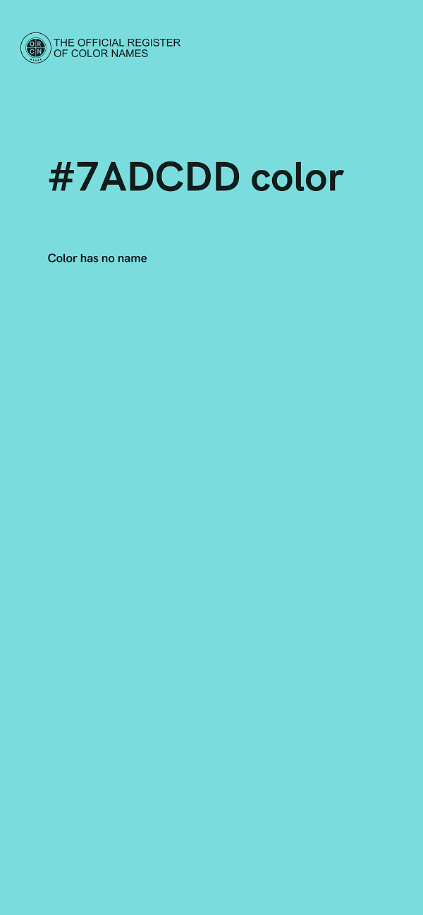 #7ADCDD color image