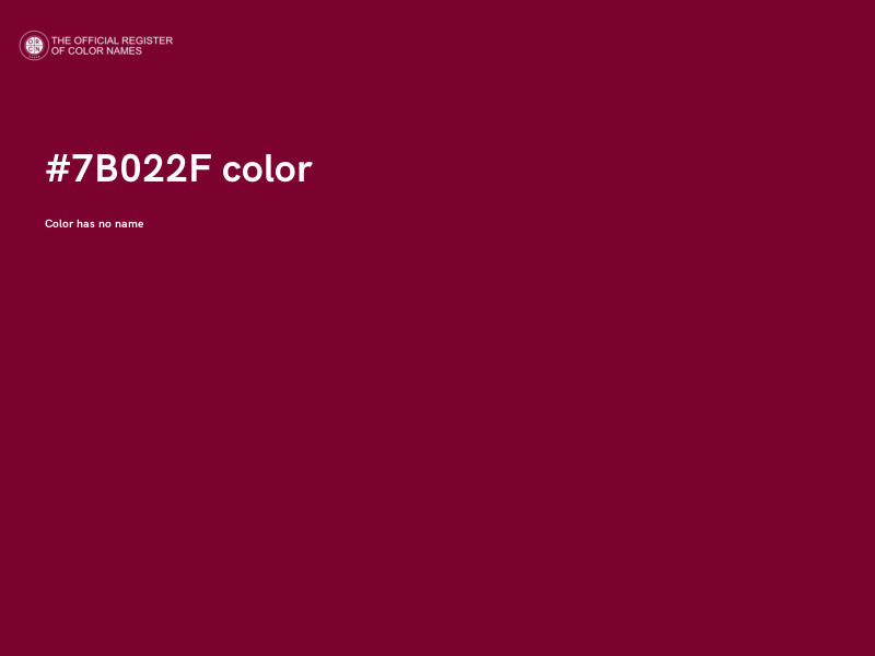 #7B022F color image