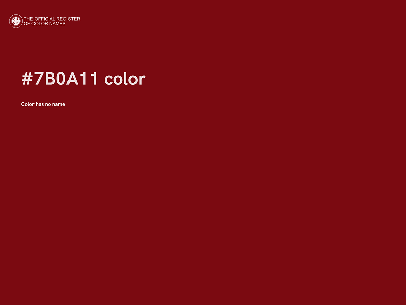 #7B0A11 color image